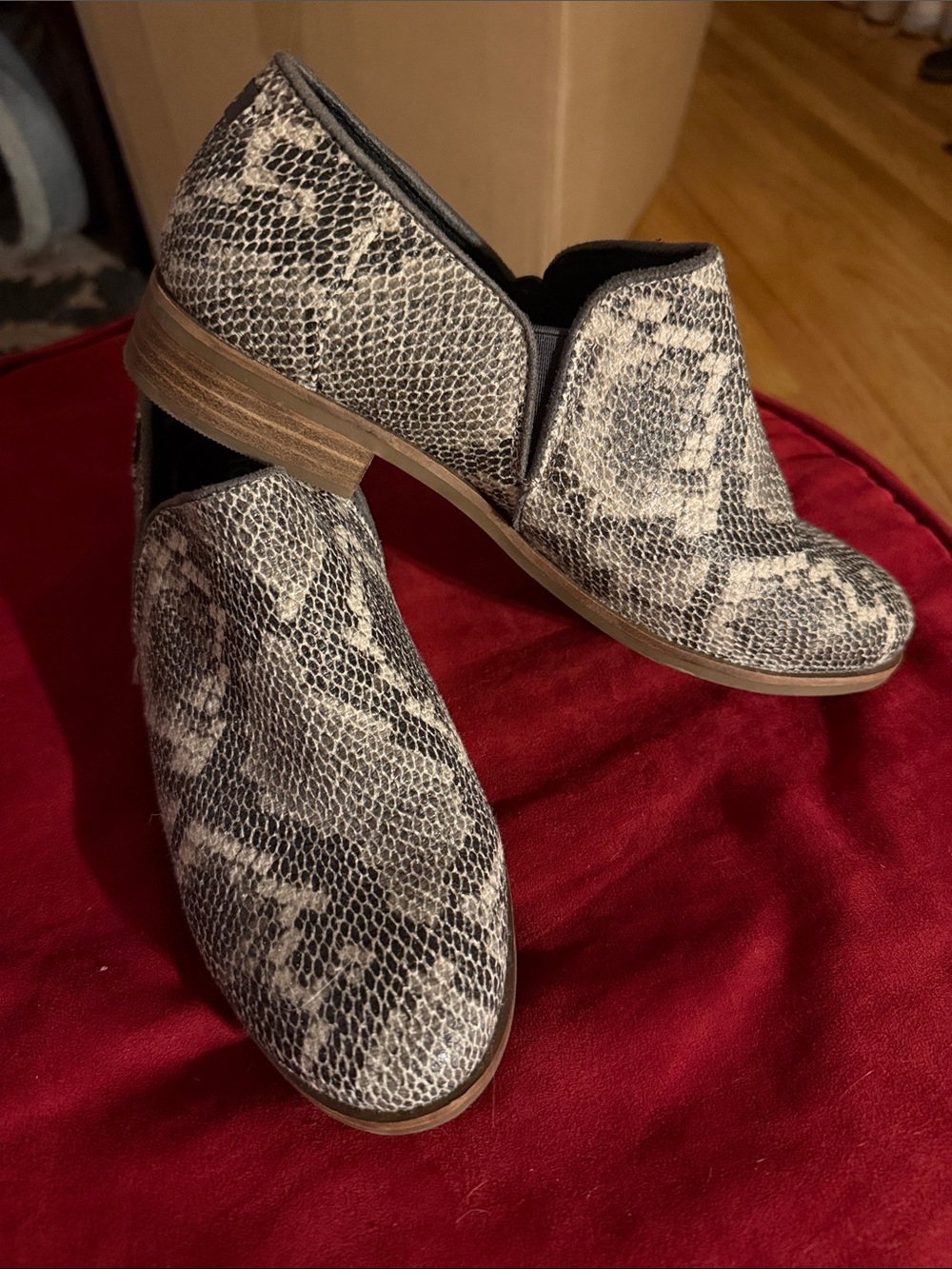 Toms - Snake-Print Slip-On Loafers - Women’s 8M - Great Condition (worn once)